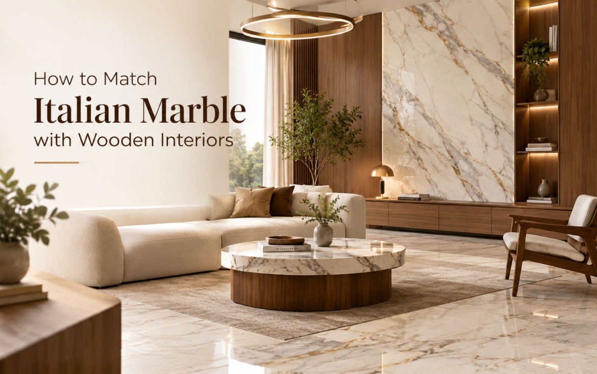 How to Match Italian Marble with Wooden Interiors